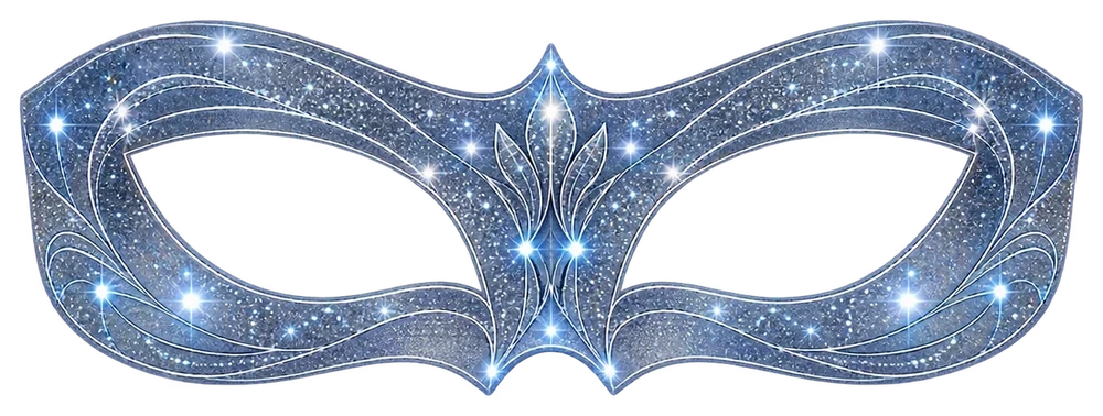 Un masque bleu pailleté d’étoiles scintillantes, l’emblème de TiTi